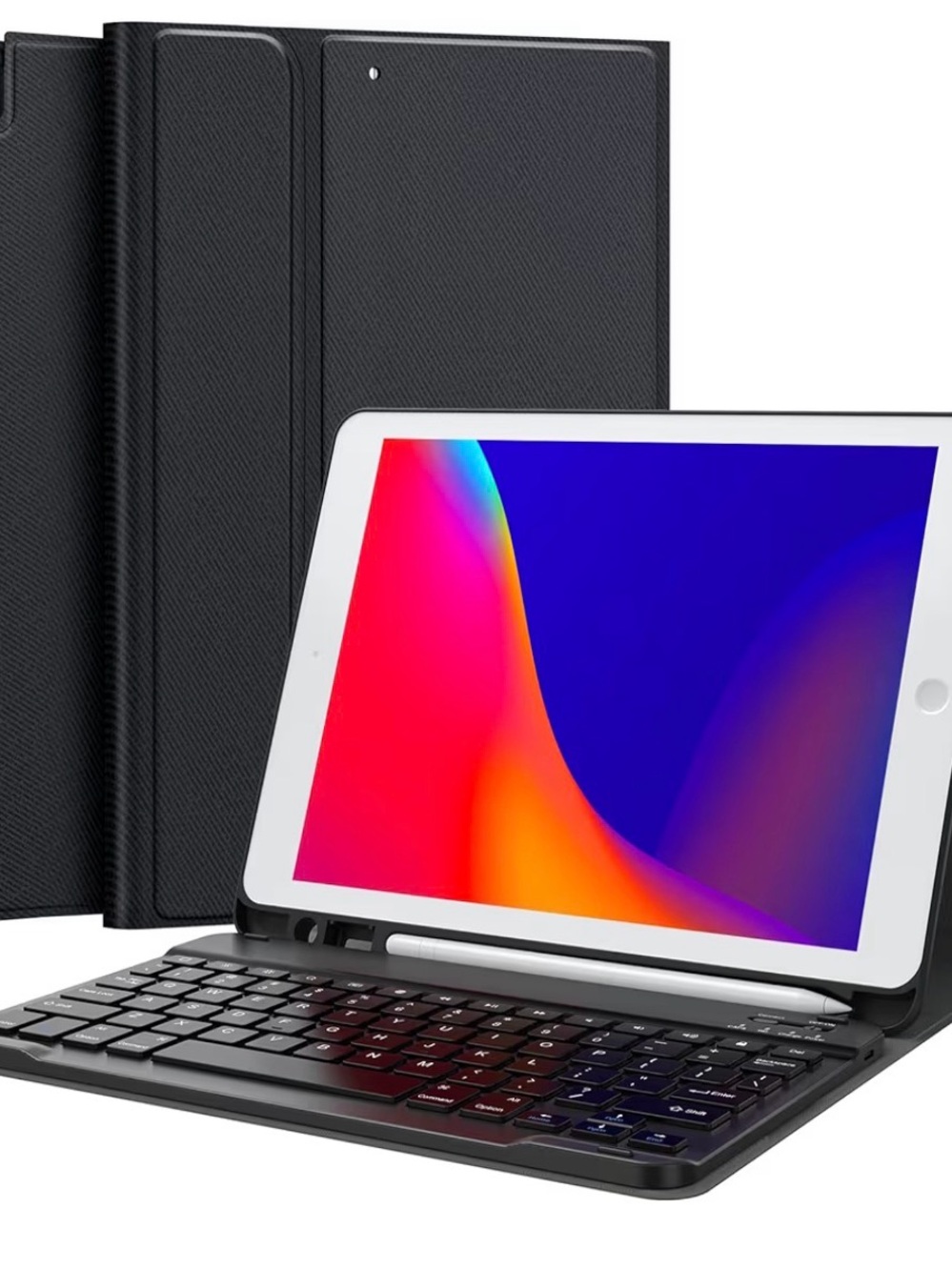 Chesona Universal Black Bluetooth Keyboard Case for iPad.